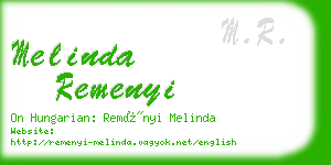 melinda remenyi business card